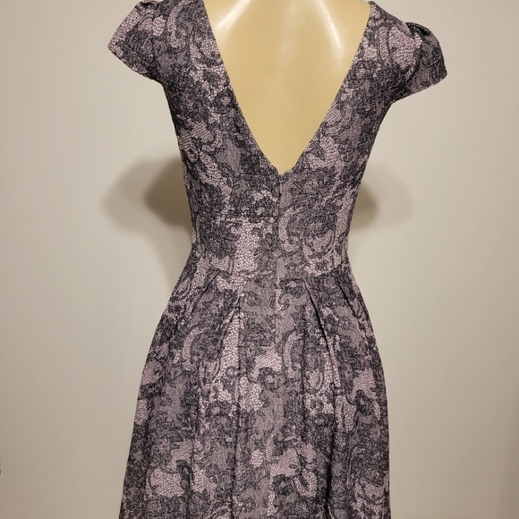 Betsy Johnson Black and Pink Lace Dress Goth Chruch Spring Size 6 - Picture 3 of 3